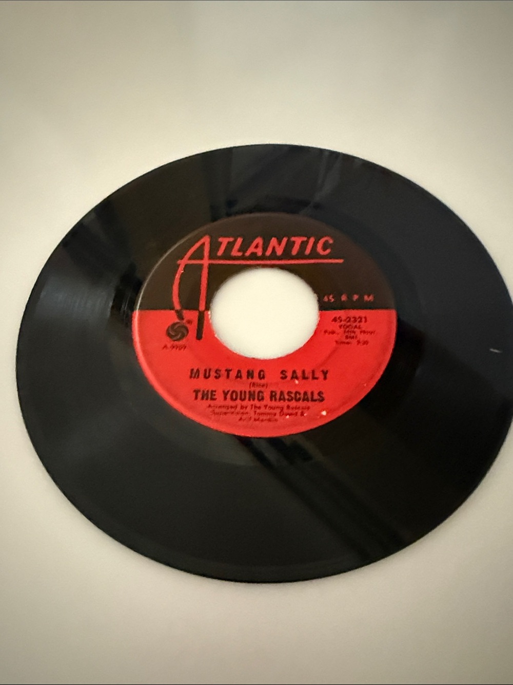 Mustang Sally by The Young Rascals 45 RPM Vinyl Single